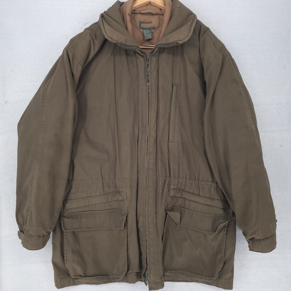 Vintage J Crew Oarsman Chore Jacket Mens Medium Brown Barn Coat Down Liner